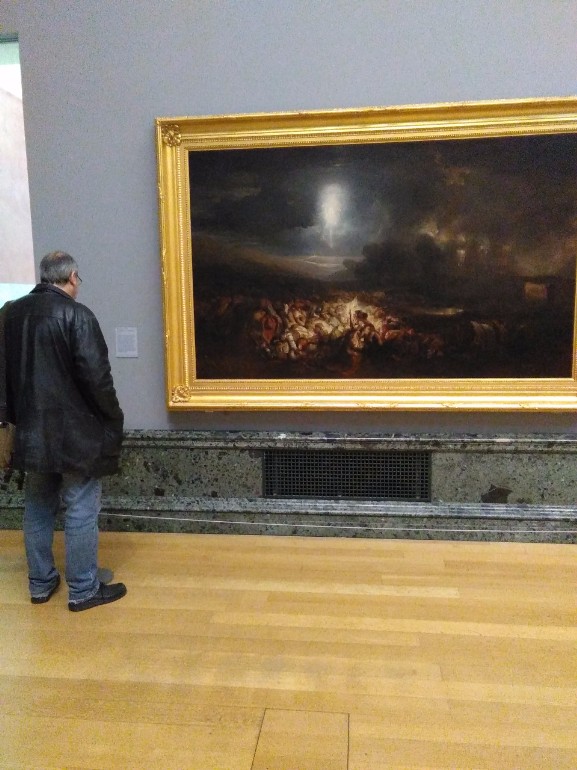 Reading the label on Turner's painting in the Tate Britain's Clore Gallery